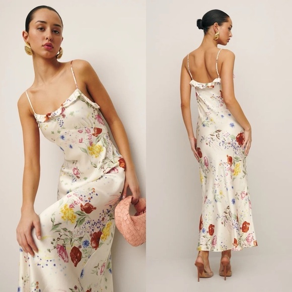 REFORMATION NWT Aribella Silk Dress in Etude L - Picture 4 of 14